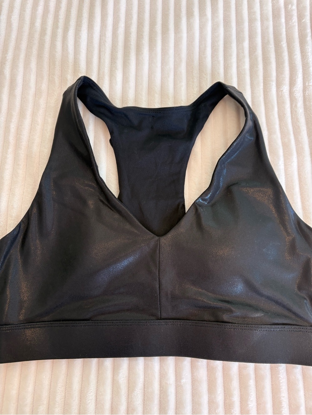 Fabletics Black Racerback Yoga Sports Bra - Size M
